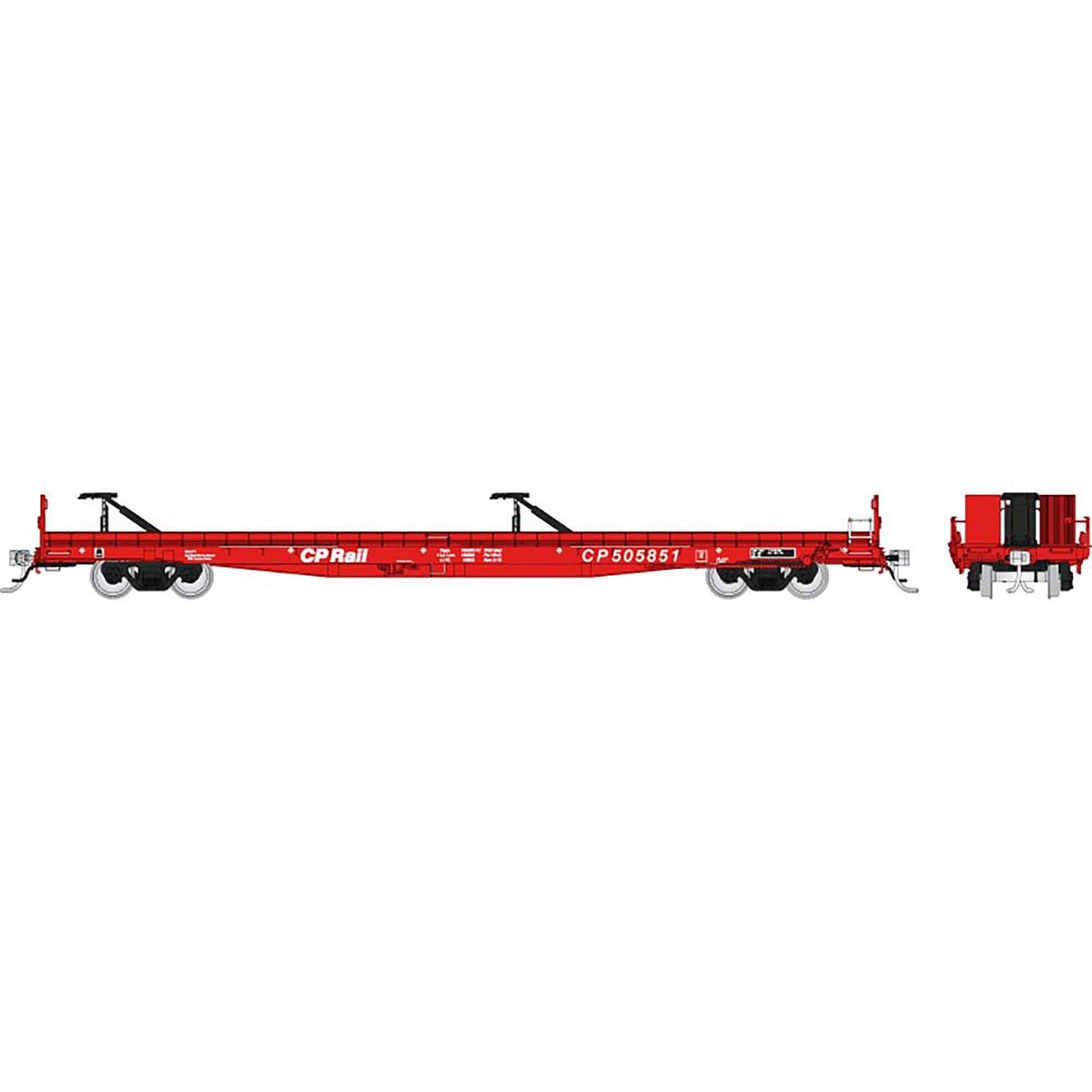 HO Marine Ind Piggyback Flatcar CPR #2 (6)