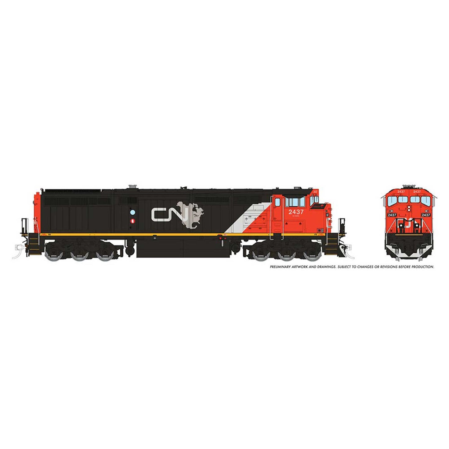 HO Dash8-40CM Locomotive with DCC & Sound CN #2451