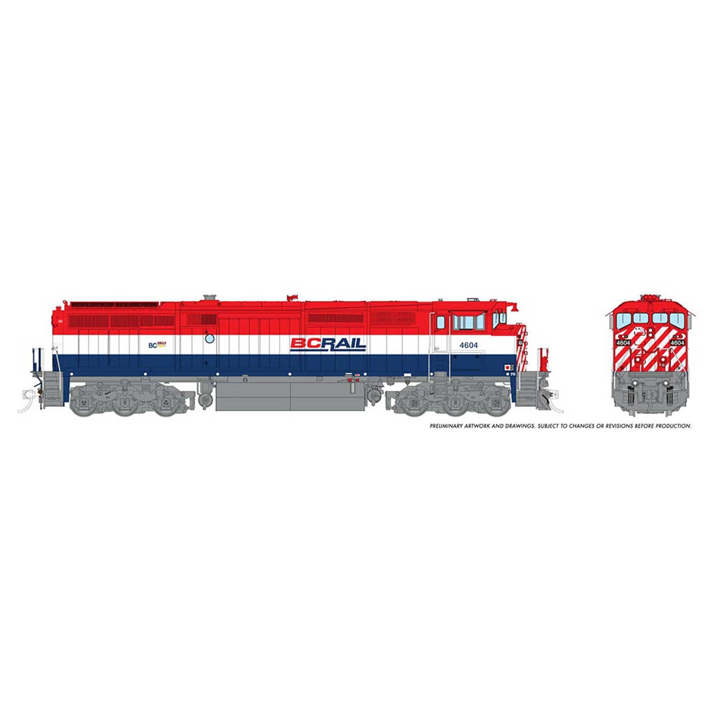HO Dash8-40CM Locomotive with DCC & Sound BCR #4617