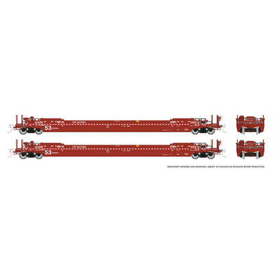 HO 53 Husky Stack Well Car CP (6)