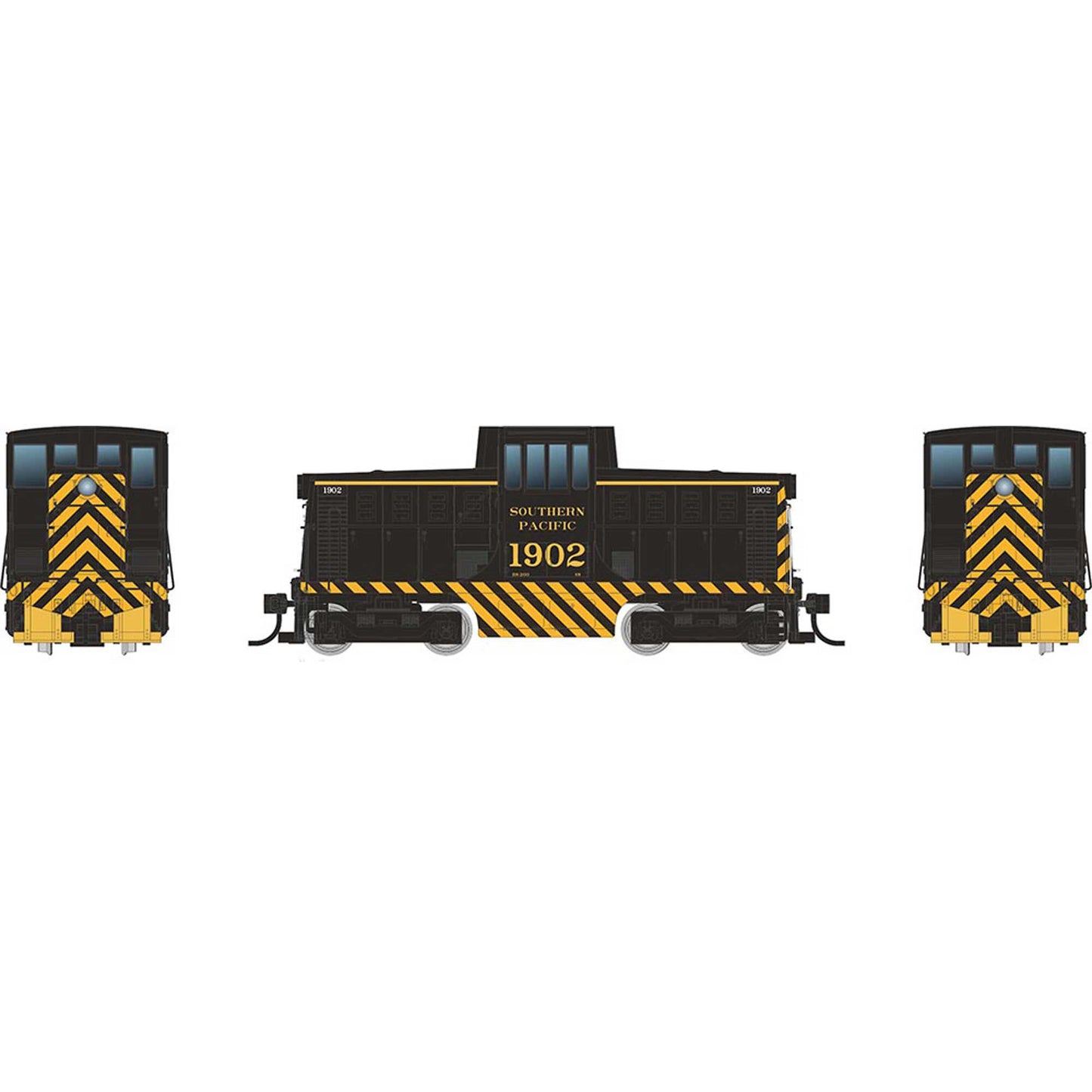 HO GE 44 Tonner Switcher Locomotive with DCC & Sound SP Black #1902