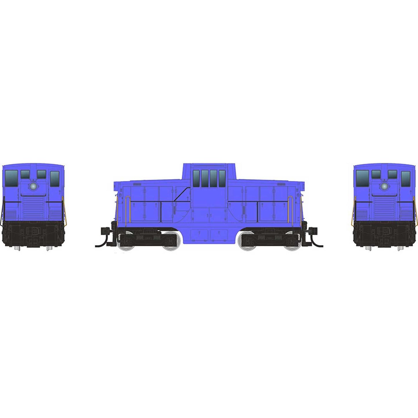 HO GE 44 Tonner Switcher Locomotive with DCC & Sound Industrial Blue Phase IVa Body