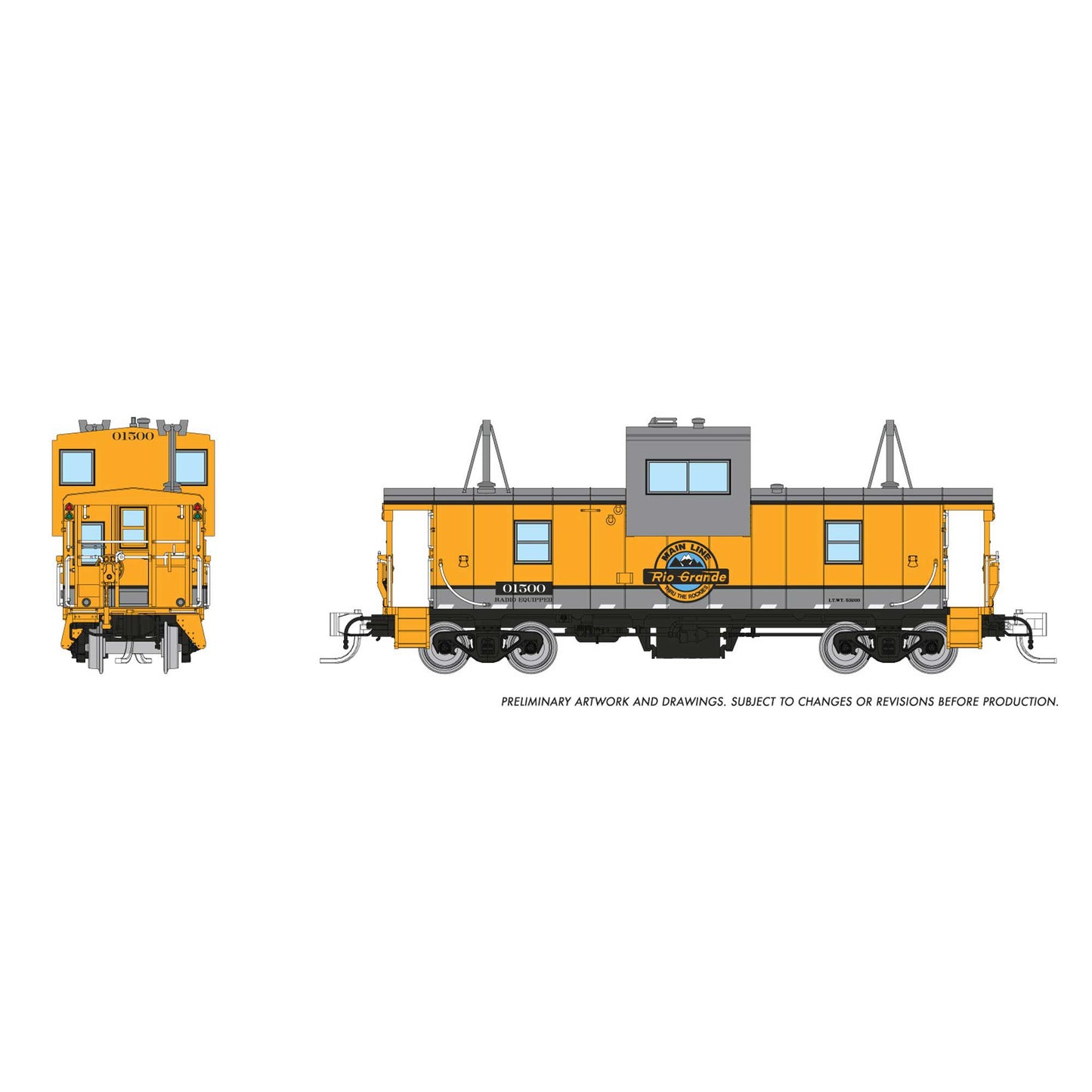 N Wide Vision Caboose Rio Grande #01506