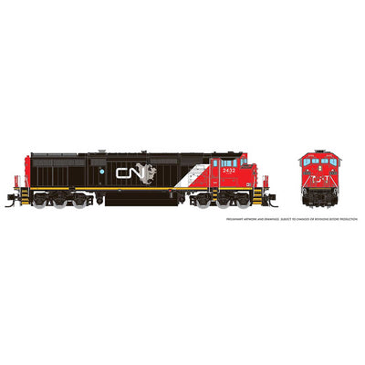 N Dash8-40CM Locomotive with DCC & Sound CN #2432