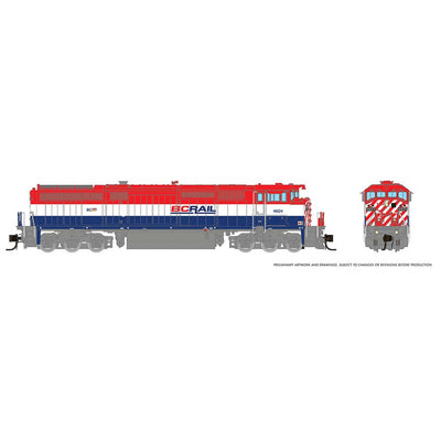 N Dash8-40CM Locomotive with DCC & Sound BCR #4607