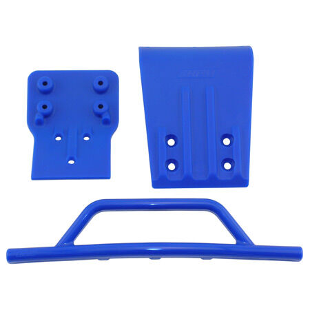Front Bumper/Skid Plate Blue: SLH 4x4