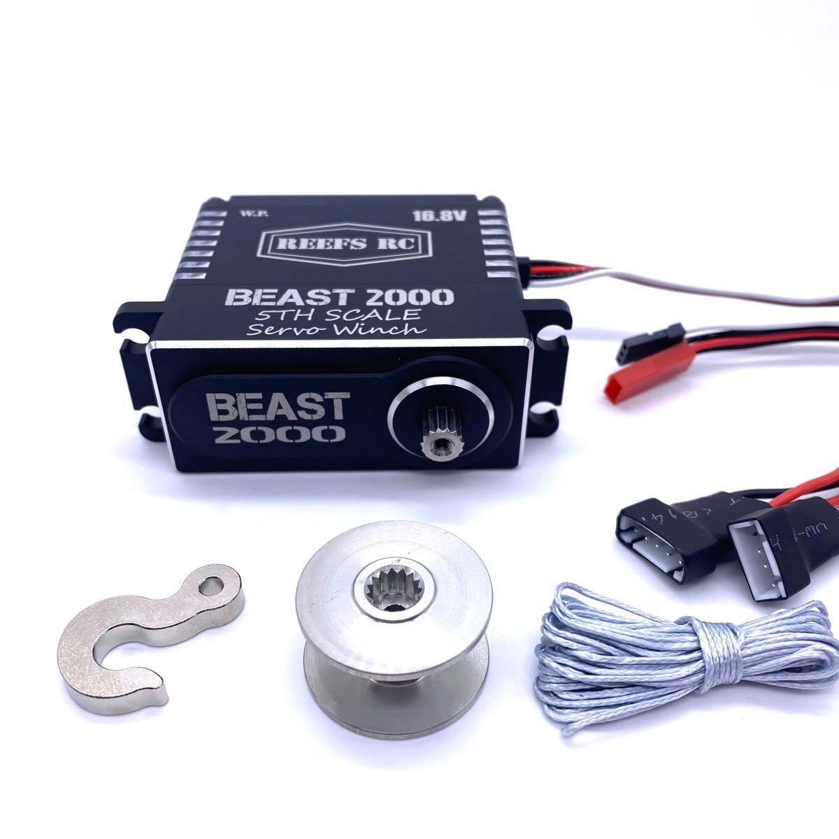 Beast 2000 1/5 Scale Digital Metal Gear Waterproof Winch Servo Black
