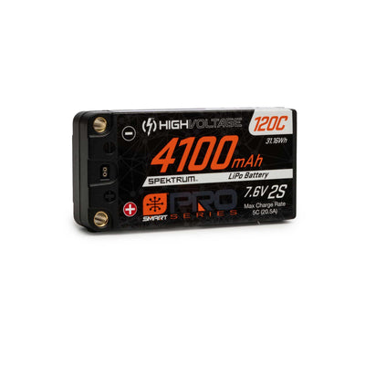 7.6V 4100mAh 2S 120C Smart Pro Race Shorty Hardcase LiHV Battery: Tubes 5mm