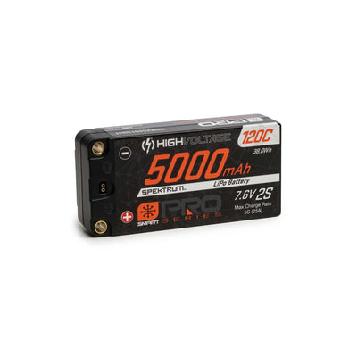 7.6V 5000mAh 2S 120C Smart Pro Race Shorty Hardcase LiHV Battery: Tubes 5mm
