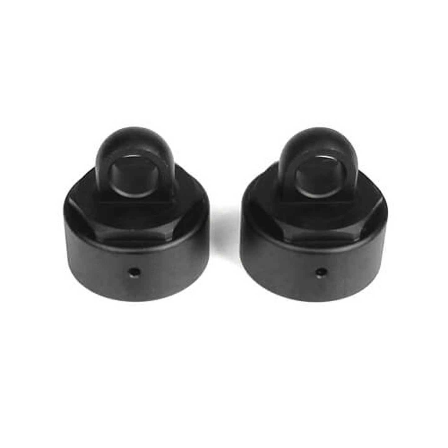 Shock Caps Aluminum Black Non-Vented (2)