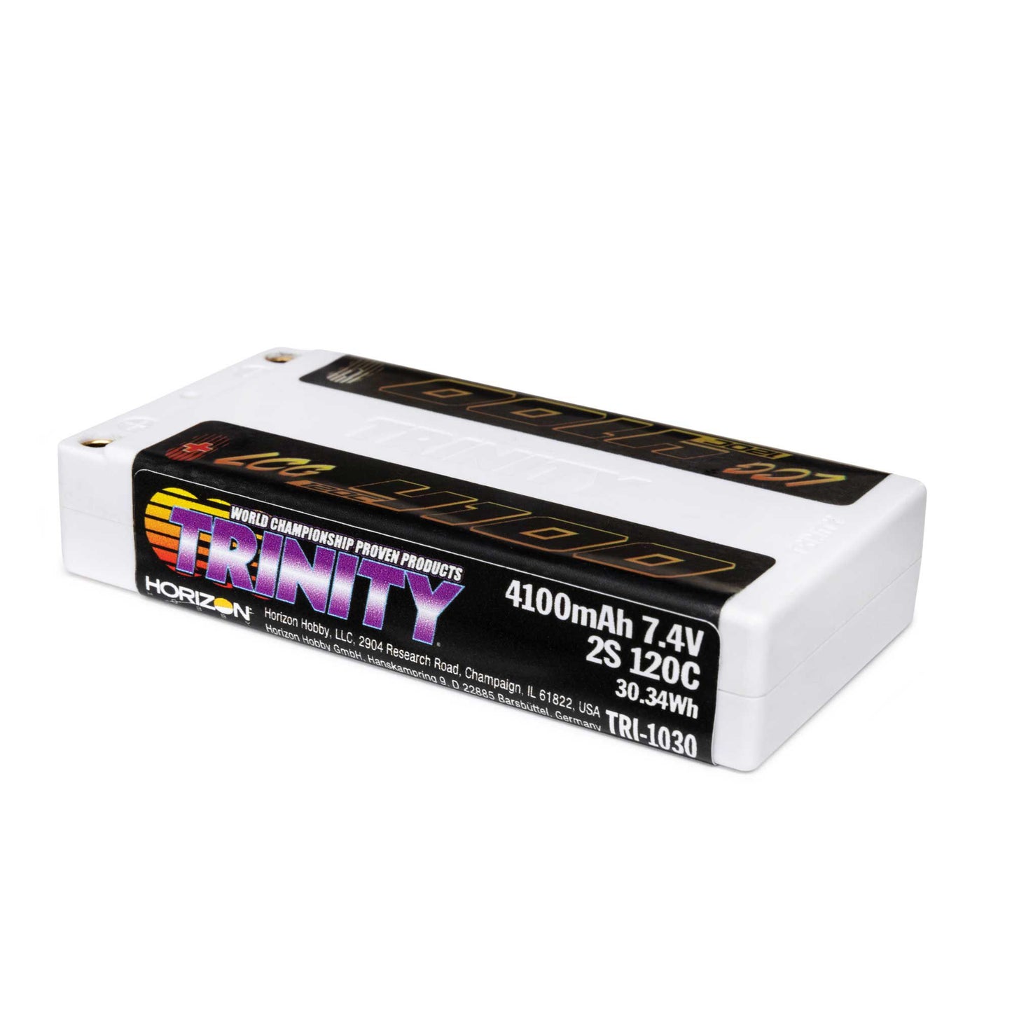 7.4V 4100mAh 2S 120C Shorty LiPo Battery, 5mm Bullets
