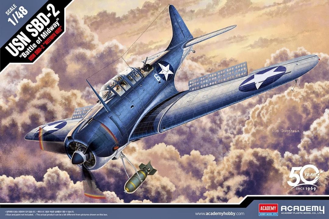 Academy 1/48 USN SBD-2 "Midway" with photo-etched parts