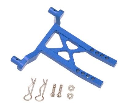 Hobby Details Traxxas 1/18 Teton Aluminum Rear Body Mount - Blue - Replaces TRA7615