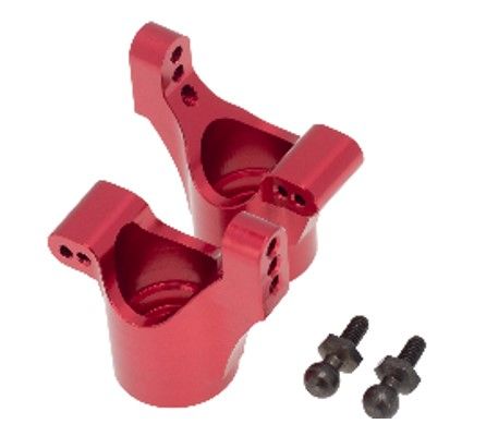 Hobby Details Traxxas 1/18 Teton Aluminum Carriers, Stub Axle (2) - Red - Replaces TRA7552X