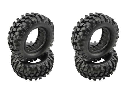 Hobby Details 1.9" Crawler Tires with Foams - Style A 3.74" OD, Width: 1.50" (4)
