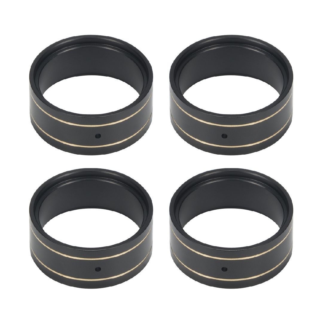 Hobby Details 1.0" Brass Rings Wheels ID-23.8mm, OD-28.5mm, W-12mm Axial SCX24/AX24/TRX-4M (4) Weight: 65g