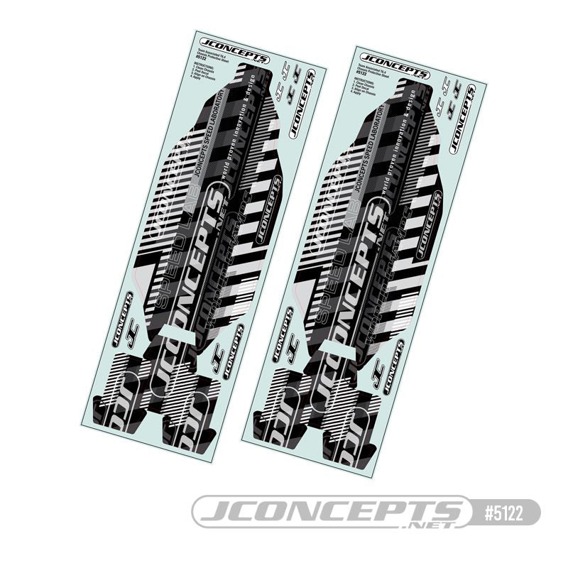 JConcepts - T6.4 precut chassis protective sheet, 2pc (Fits ��Team Associated T6.4)