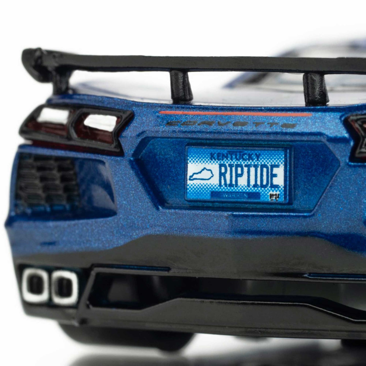 HO Corvette C8 Slot Car, Metallic Riptide Blue