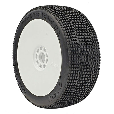 AKA Products 1/8 BUGGY COMPONENT 2AB EVO WHEEL PRMT WHT SLW (2)