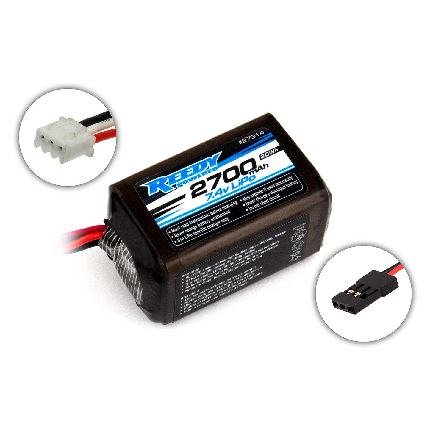 Reedy 2700mAh 2S 7.4V LiPo RX Hump