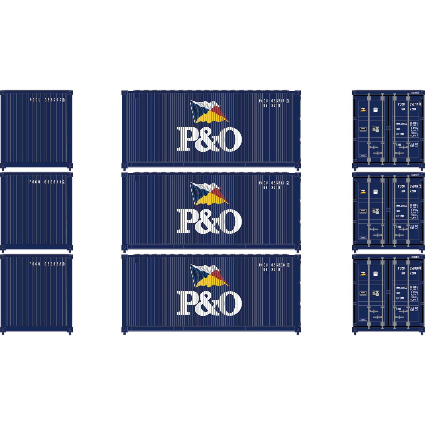 N ATH 20' Corrugated Containers, POCU #0567170/0568112/0568380 (3)