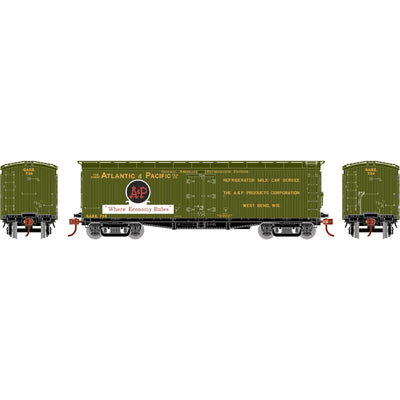 HO ATH 40' Pfaudler Wood Milk Car, GARE 'Atlantic & Pacific' #734