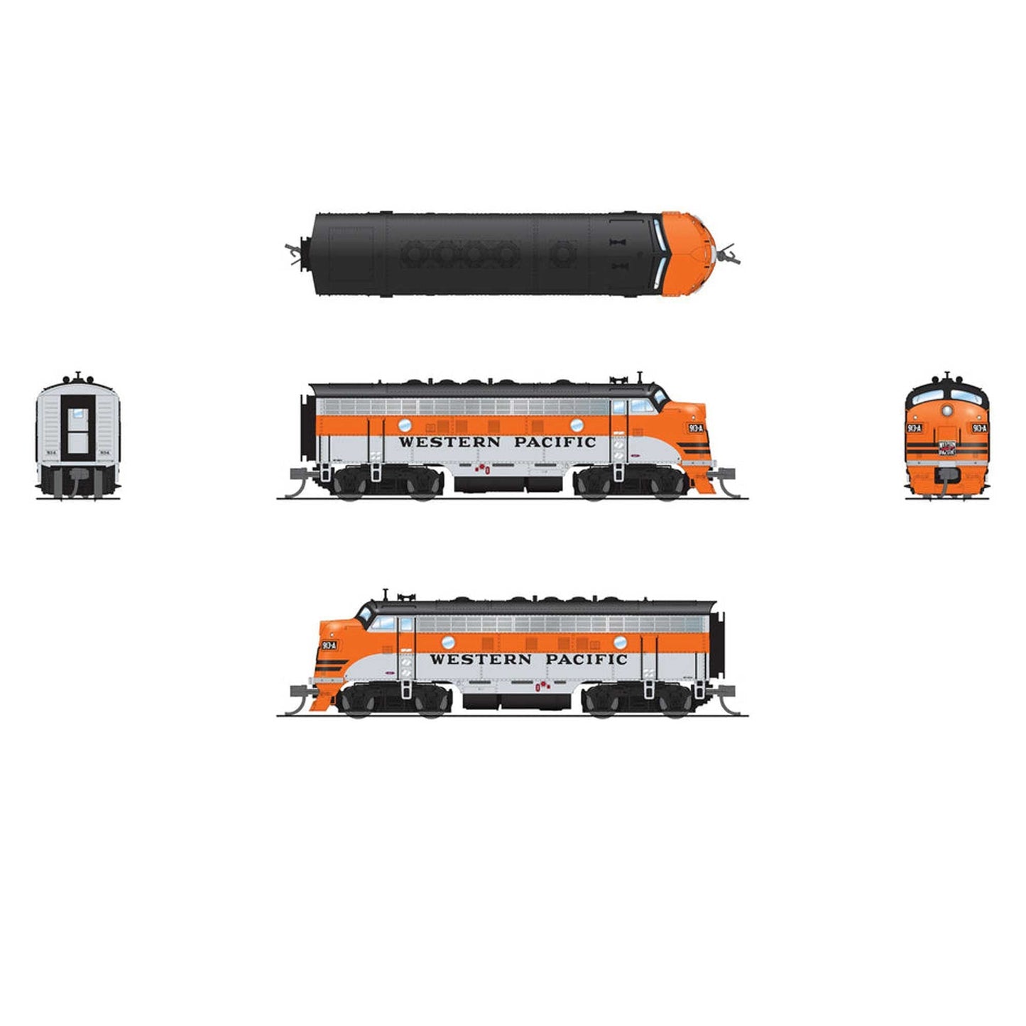 EMD F7A, WP 913-A, Freight Scheme, No-Sound / DCC-Ready, N