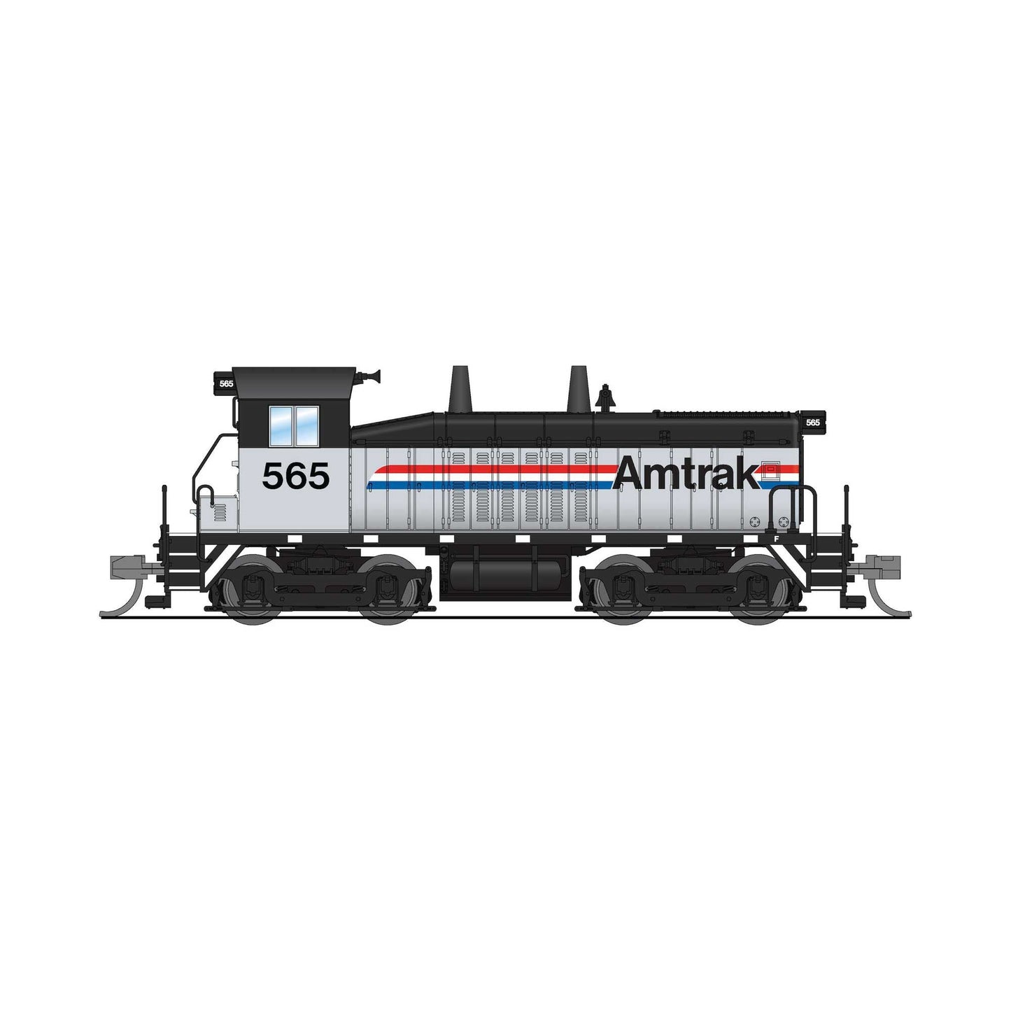 9380 EMD SW7 Switcher, Amtrak 565, Phase III Scheme, No-Sound / DCC-Ready, N