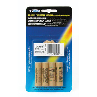 Estes Rockets 1/4A3-3T (4 ea)