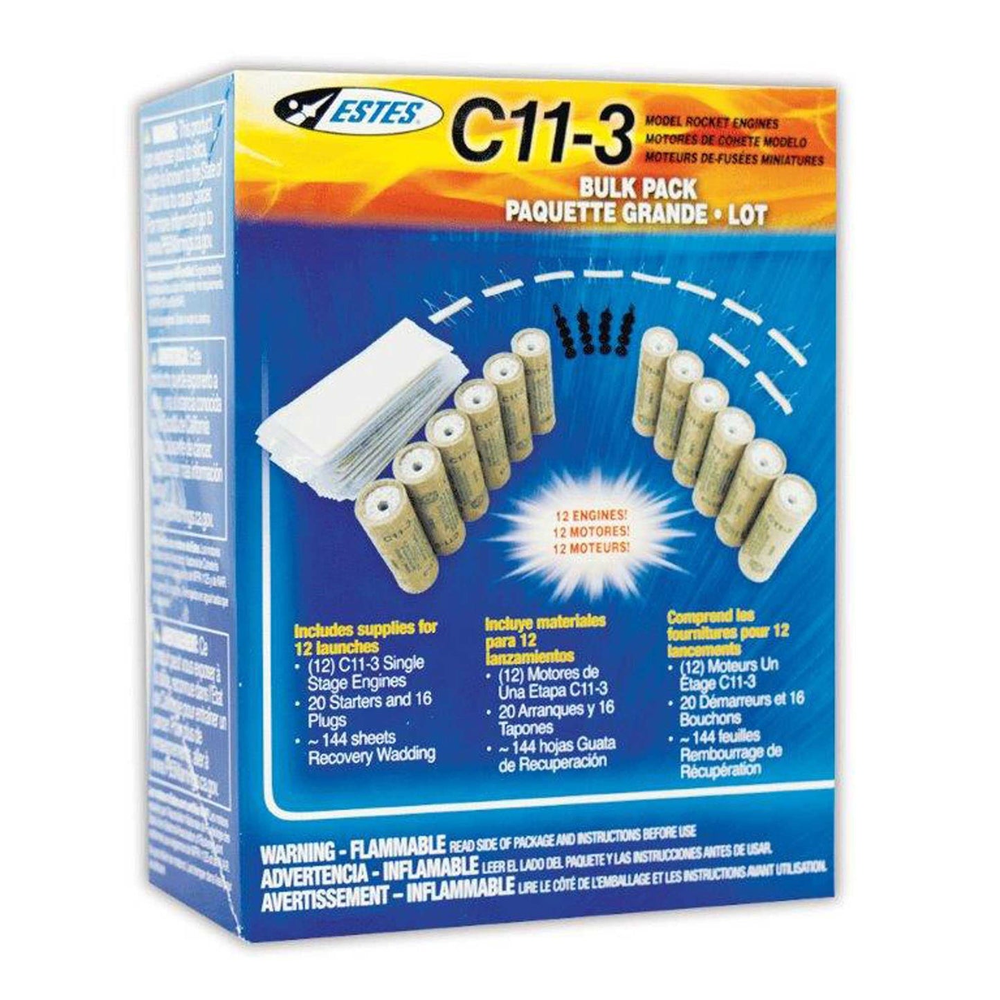 Estes Rockets C11-3 Engines (12 pk) (English Only)