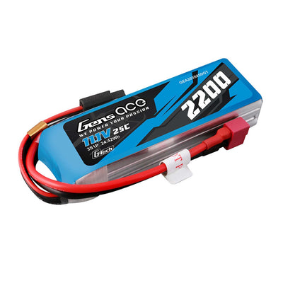 2200mAh 11.1V 25C 3S1P Lipo Battery Pack w/ Deans