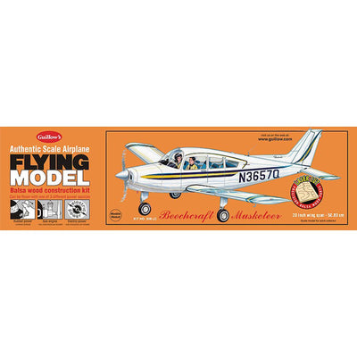 Guillow's 1/20 Beechcraft Musketeer Laser Cut Model Kit (1)