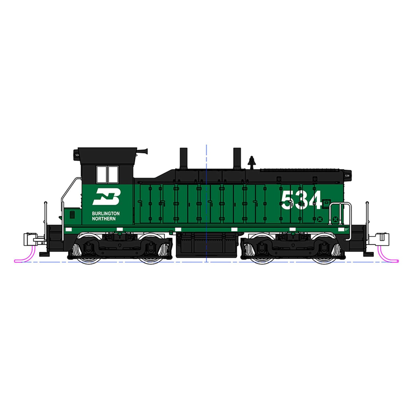 (N)EMD NW2 Burlington Northern #543 w/ Preinstalled DCC