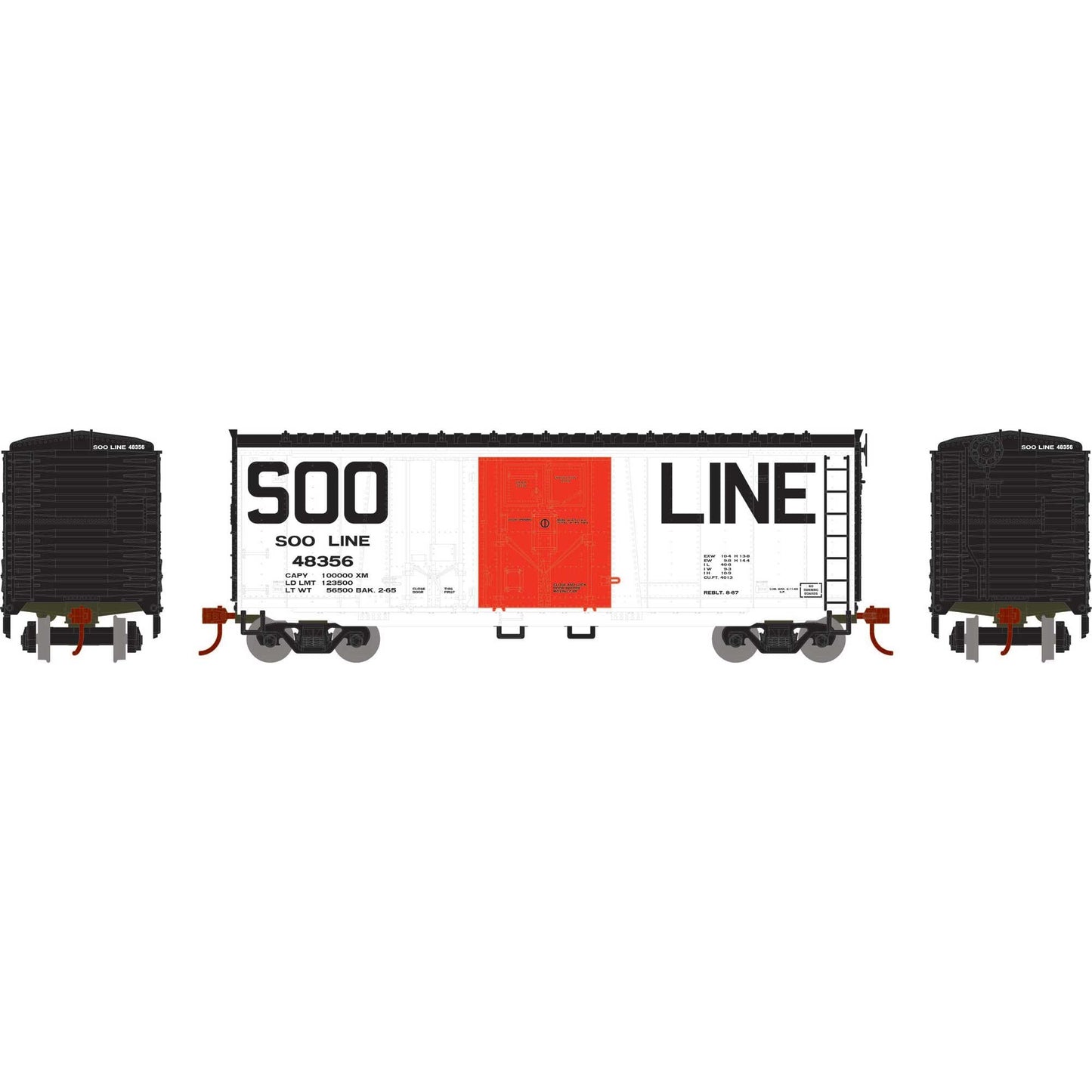 HO RND 40' Grain Loading Box Car, Legendary Liveries SOO #48356
