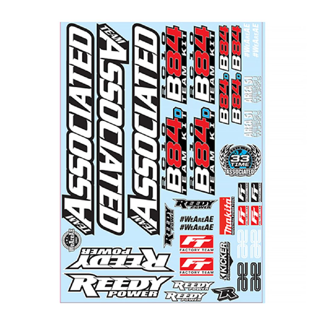 Team Associated RC10B84 Decal Sheet