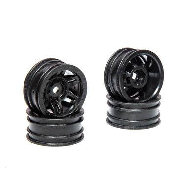 Axial 1.0 ROCKSTER WHEELS BLACK (4): SCX24, AX24