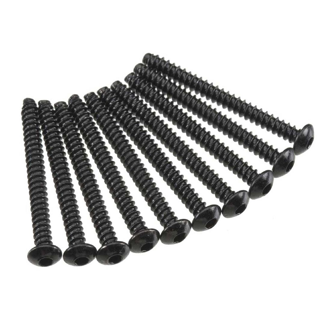 Axial AXA441 Hex Tap Button Head M3x30mm Black (10)