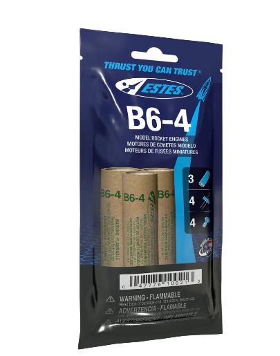 Estes Rockets B6-4 (3 ea) - Bagged