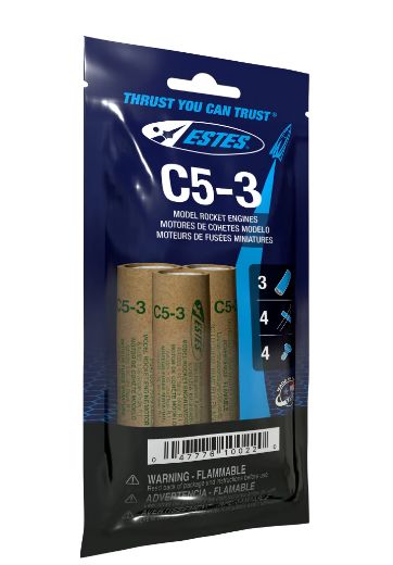 Estes Rockets C5-3 Engines (3) - Bagged