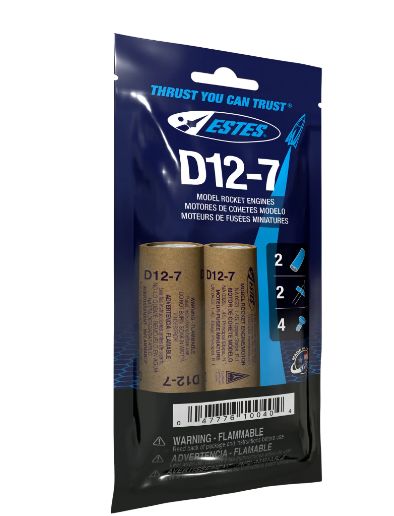 Estes Rockets D12-7 (2 ea) - Bagged