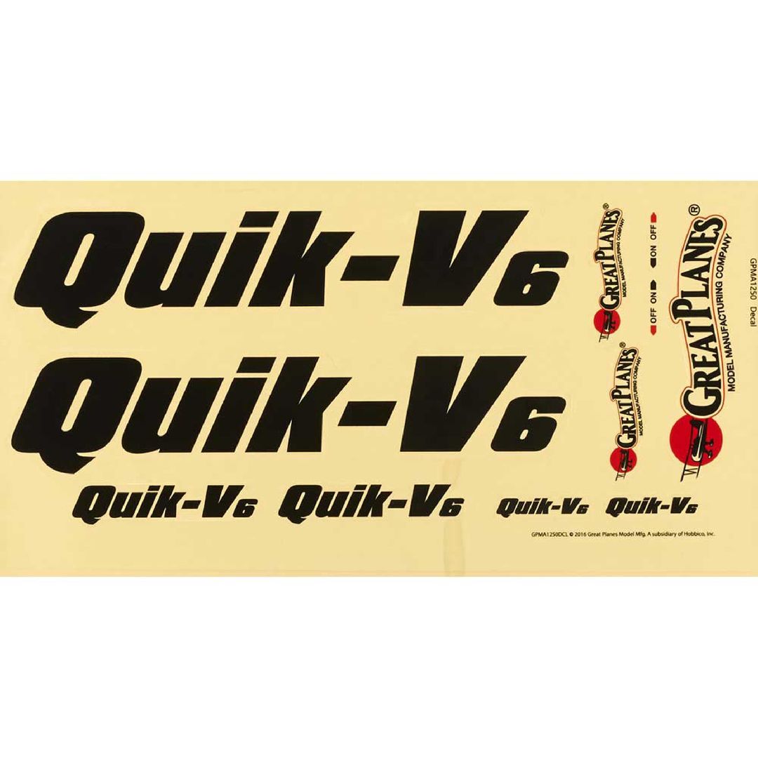 GPM Decal QuikV6 Q500 ARF