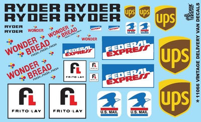 Gofer Racing Delivery Van Decals 1/24