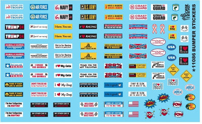 Gofer Racing Bumper Stickers Decal Sheet 1/24