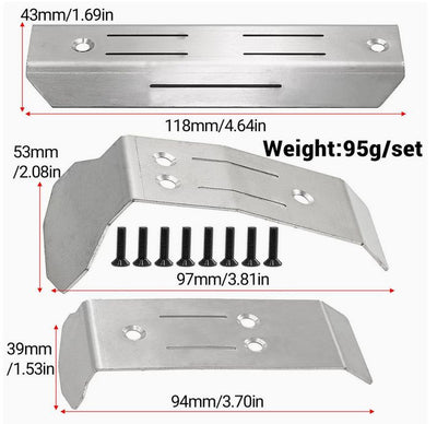 Hobby Details Stainless Steel Chassis Skid Plate for Mini Maxx
