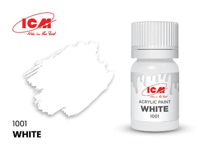 ICM Basic Colours - White bottle, 12 ml (8 Pack)