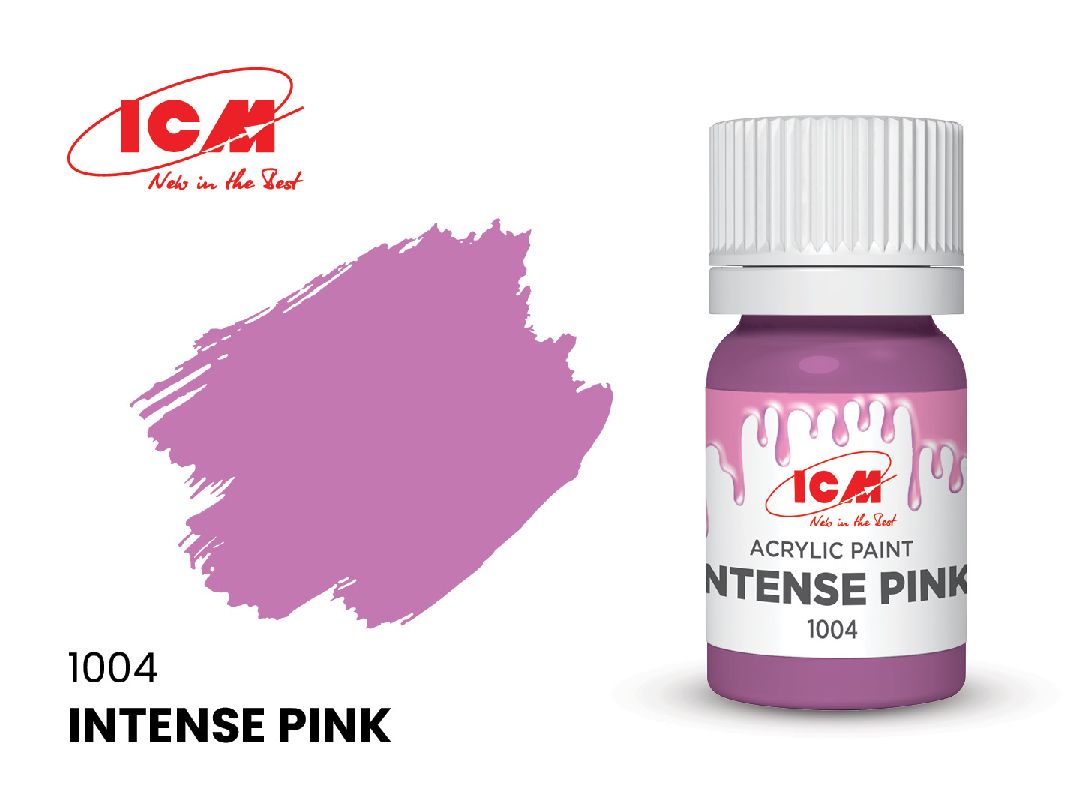 ICM Basic Colours - Intense Pink bottle, 12 ml (8 Pack)