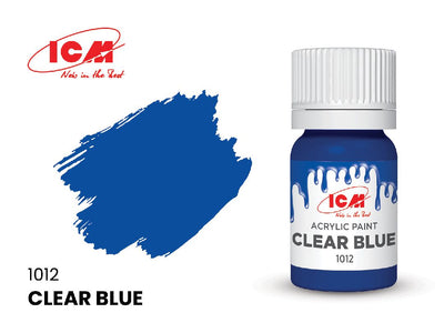 ICM Clear Colours - Clear Blue bottle, 12 ml (8 Pack)