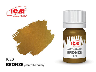 ICM Metallic Colours - Bronze bottle, 12 ml (8 Pack)