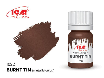ICM Metallic Colours - Burnt Tin bottle, 12 ml (8 Pack)
