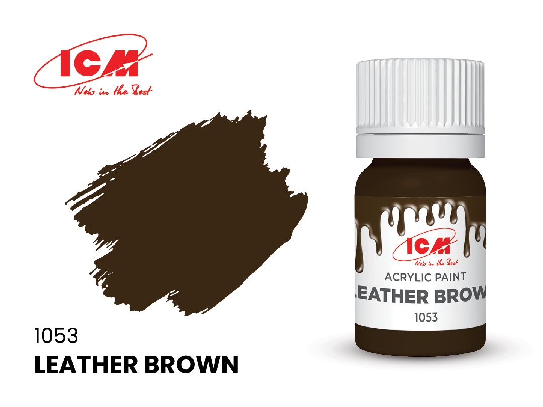 ICM Brown Colours - Leather Brown bottle, 12 ml (8 Pack)